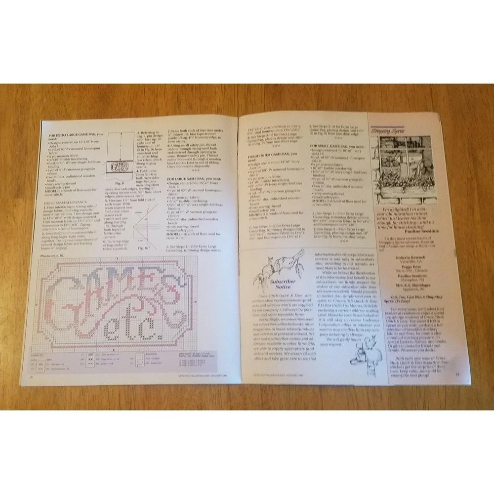Cross Stitch Quick & Easy Magazines (set of 8 1990/91)